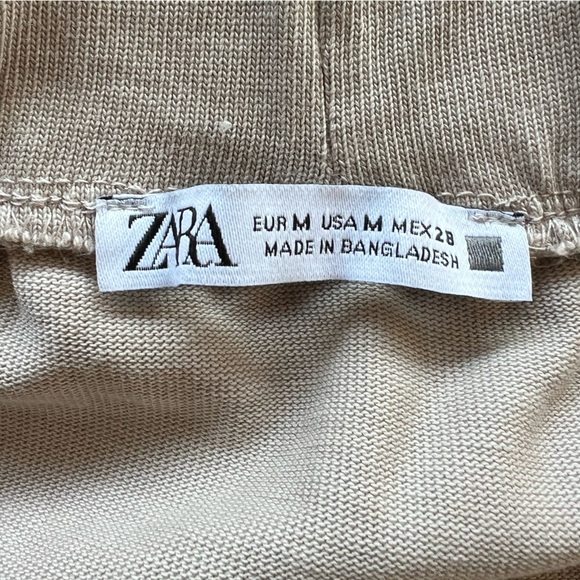 Zara pants casual batwing cream medium cotton - Picture 6 of 7